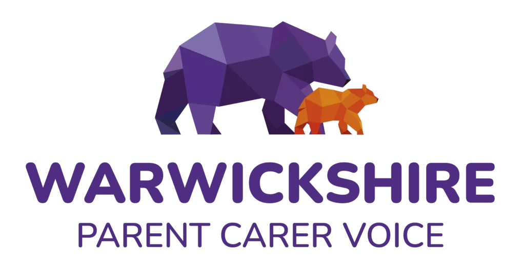 Warwickshire Parent Carer Voice logo on a white background, representing advocacy for parents and carers of children with special needs.